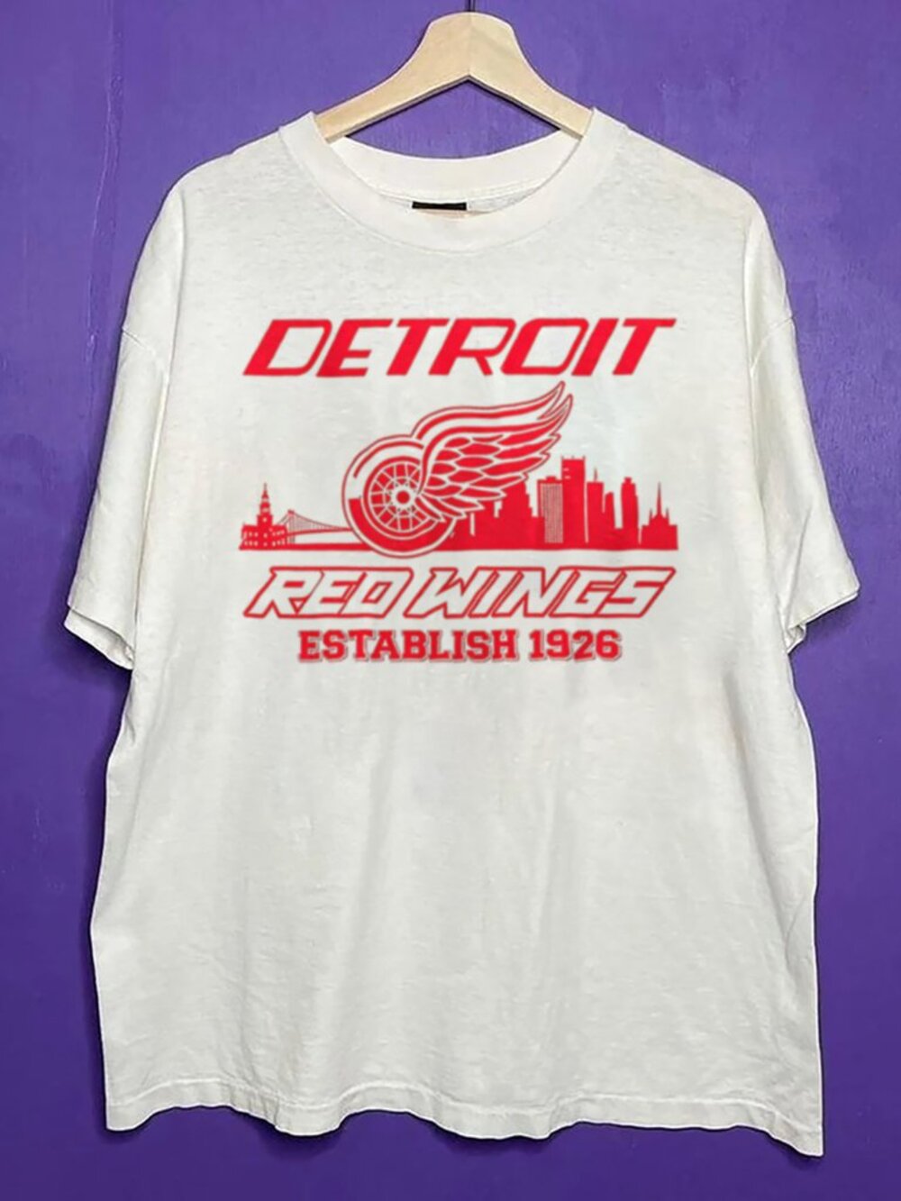 Vintage Detroit Red Wings ESTABLISH 1926 Shirt, Retro NHL Hockey Men Women Shirt